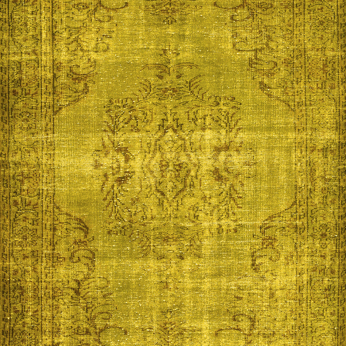 Abstract Yellow Contemporary Rug, con448yw