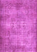 Machine Washable Abstract Pink Contemporary Rug, wshcon448pnk