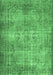 Machine Washable Abstract Emerald Green Contemporary Area Rugs, wshcon448emgrn