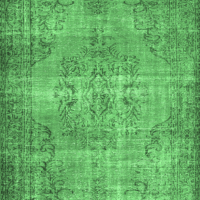 Machine Washable Abstract Emerald Green Contemporary Area Rugs, wshcon448emgrn