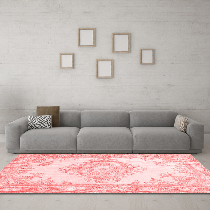 Contemporary Red Washable Rugs