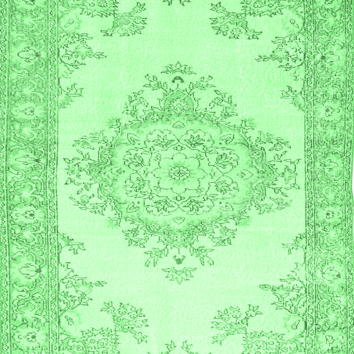 Machine Washable Abstract Emerald Green Contemporary Area Rugs, wshcon449emgrn