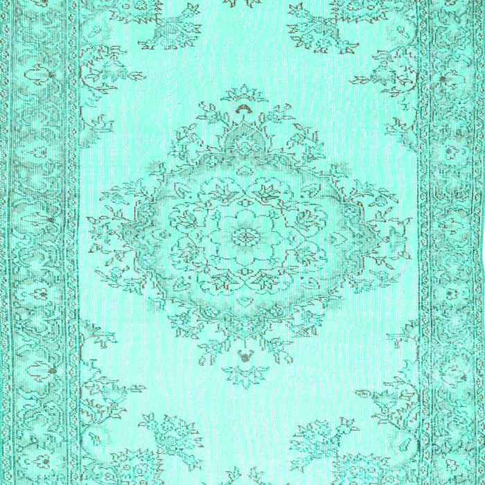 Abstract Turquoise Contemporary Rug, con449turq