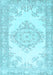 Abstract Light Blue Contemporary Rug, con449lblu