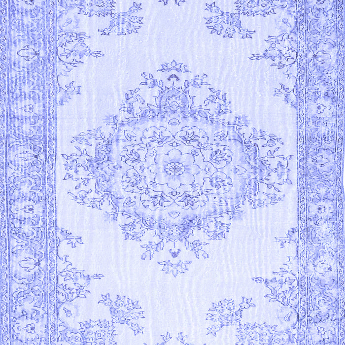 Abstract Blue Contemporary Rug, con449blu
