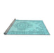 Sideview of Machine Washable Abstract Light Blue Contemporary Rug, wshcon449lblu