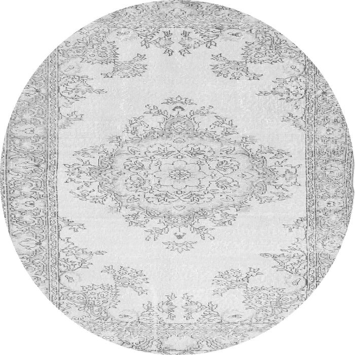 Square Abstract Gray Contemporary Rug, con449gry