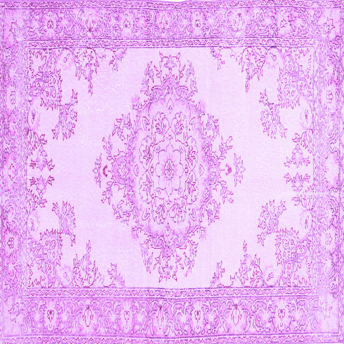 Square Abstract Purple Contemporary Rug, con449pur