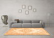 Machine Washable Abstract Orange Contemporary Area Rugs in a Living Room, wshcon449org