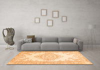 Machine Washable Abstract Orange Contemporary Rug, wshcon449org