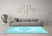 Machine Washable Abstract Light Blue Contemporary Rug in a Living Room, wshcon449lblu