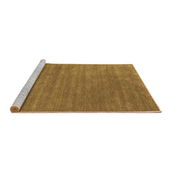 Sideview of Machine Washable Abstract Brown Contemporary Rug, wshcon44brn
