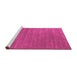 Sideview of Machine Washable Abstract Pink Contemporary Rug, wshcon44pnk