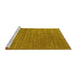 Sideview of Machine Washable Abstract Yellow Contemporary Rug, wshcon44yw