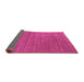 Sideview of Abstract Pink Contemporary Rug, con44pnk