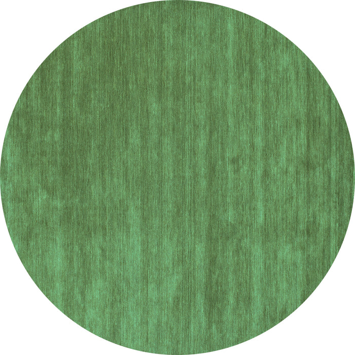 Round Abstract Turquoise Contemporary Rug, con44turq