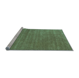 Sideview of Machine Washable Abstract Light Blue Contemporary Rug, wshcon44lblu