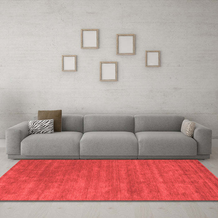 Contemporary Red Washable Rugs
