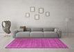 Machine Washable Abstract Purple Contemporary Area Rugs in a Living Room, wshcon44pur