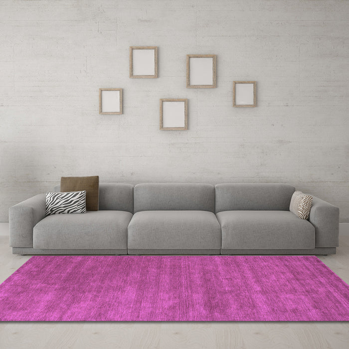 Machine Washable Abstract Purple Contemporary Area Rugs in a Living Room, wshcon44pur
