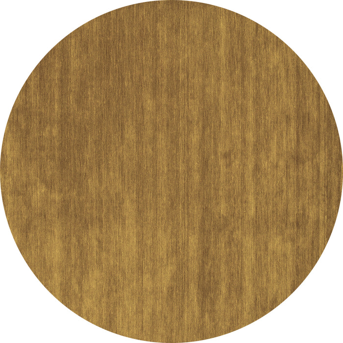 Round Abstract Brown Contemporary Rug, con44brn