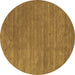 Round Abstract Brown Contemporary Rug, con44brn