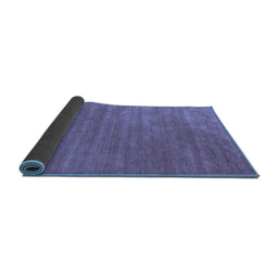 Sideview of Abstract Blue Contemporary Rug, con44blu
