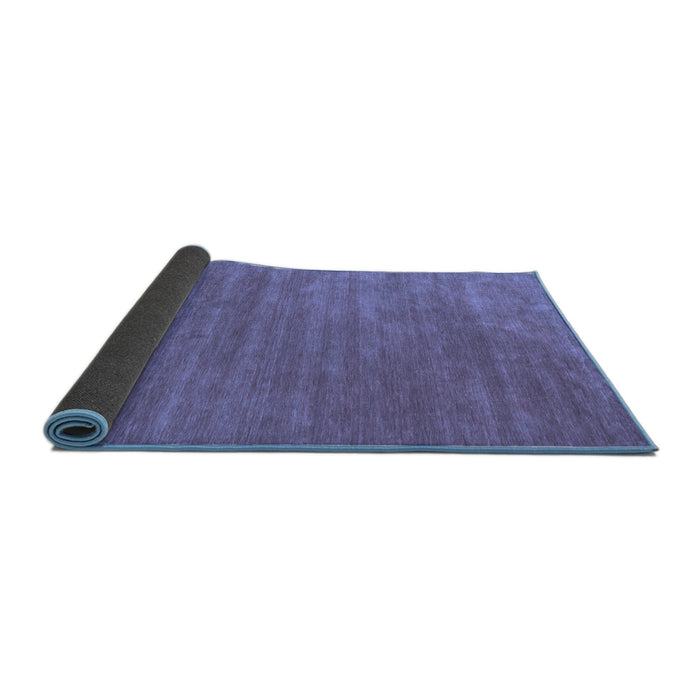 Sideview of Abstract Blue Contemporary Rug, con44blu