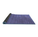 Sideview of Abstract Blue Contemporary Rug, con44blu