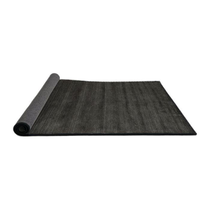 Thickness of Contemporary Charcoal Black Modern Rug, con45