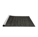 Serging Thickness of Machine Washable Contemporary Charcoal Black Rug, wshcon45