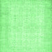 Square Abstract Emerald Green Contemporary Rug, con450emgrn