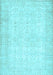 Machine Washable Abstract Light Blue Contemporary Rug, wshcon450lblu