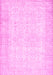 Machine Washable Abstract Pink Contemporary Rug, wshcon450pnk