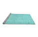 Sideview of Machine Washable Abstract Light Blue Contemporary Rug, wshcon450lblu