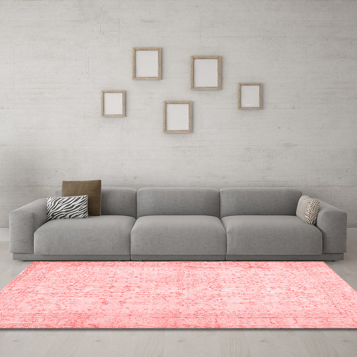 Contemporary Red Washable Rugs
