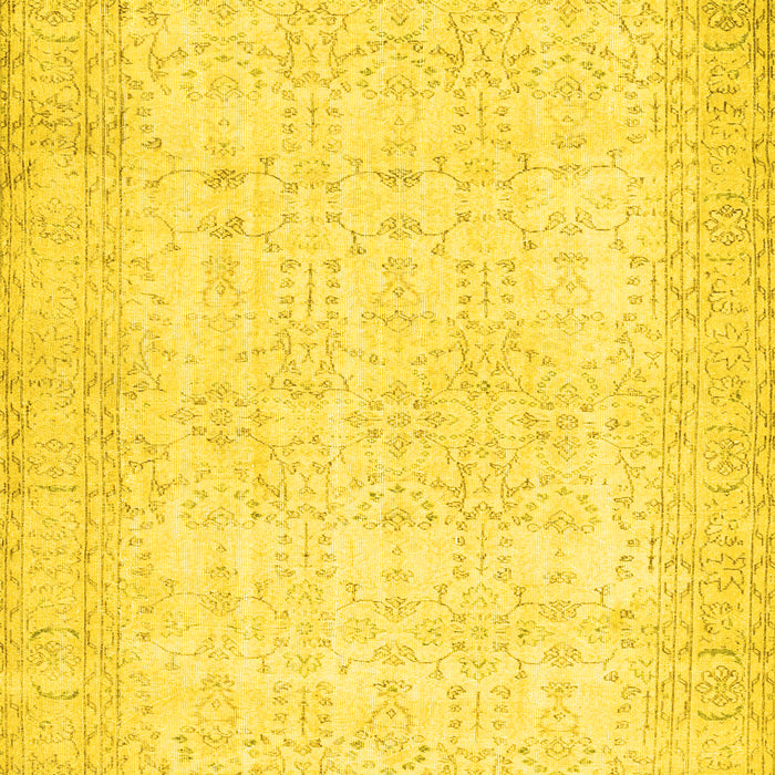 Machine Washable Abstract Yellow Contemporary Rug, wshcon450yw