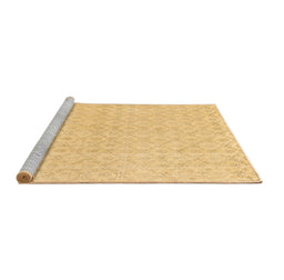 Sideview of Machine Washable Abstract Brown Contemporary Rug, wshcon451brn