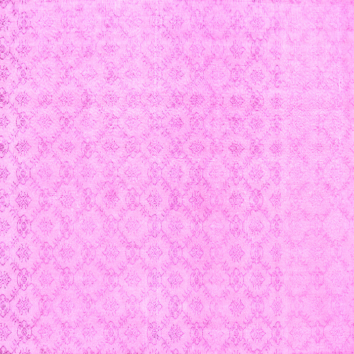 Square Machine Washable Abstract Pink Contemporary Rug, wshcon451pnk
