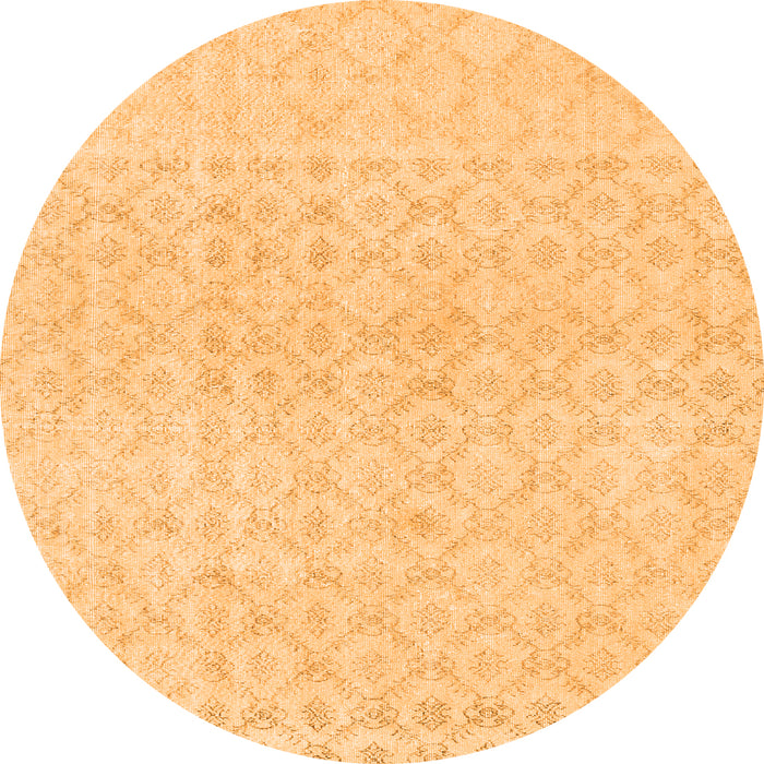 Square Abstract Orange Contemporary Rug, con451org