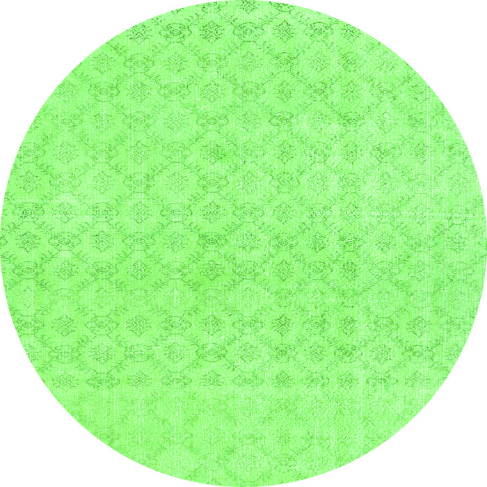 Square Abstract Green Contemporary Rug, con451grn