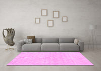 Machine Washable Abstract Pink Contemporary Rug, wshcon451pnk