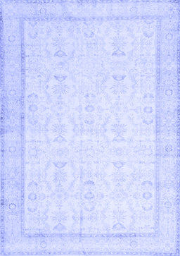 Abstract Blue Contemporary Rug, con452blu