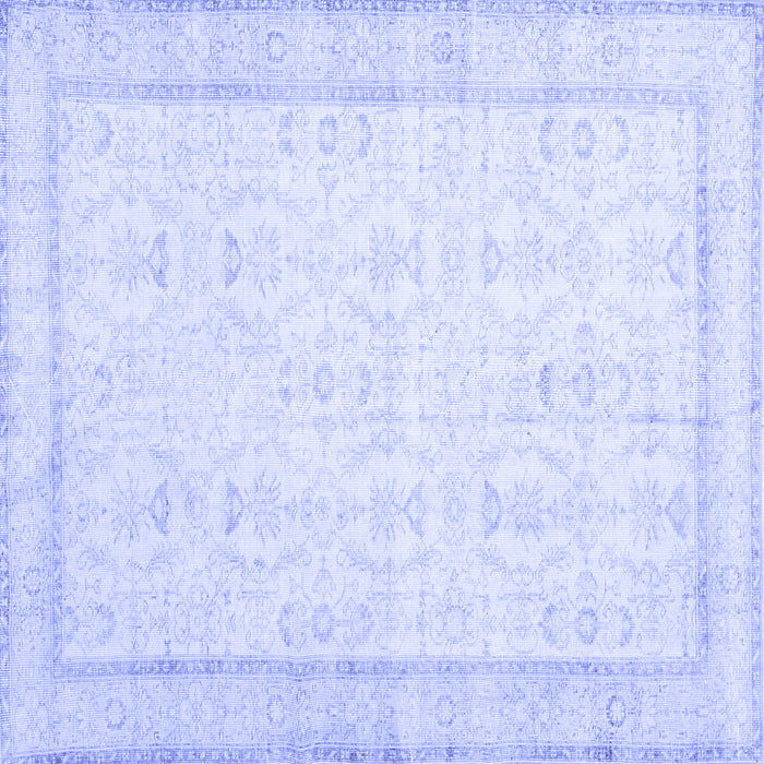 Square Machine Washable Abstract Blue Contemporary Rug, wshcon452blu