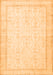 Serging Thickness of Machine Washable Abstract Orange Contemporary Area Rugs, wshcon452org