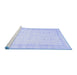 Sideview of Machine Washable Abstract Blue Contemporary Rug, wshcon452blu