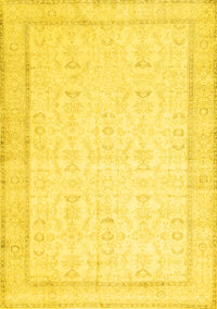 Abstract Yellow Contemporary Rug, con452yw