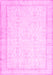 Machine Washable Abstract Pink Contemporary Rug, wshcon452pnk