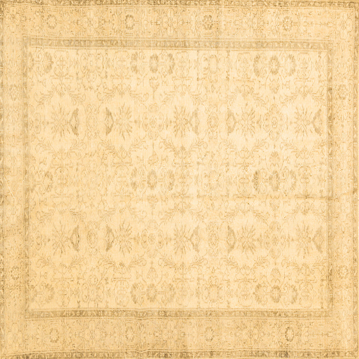 Square Machine Washable Abstract Brown Contemporary Rug, wshcon452brn