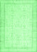 Machine Washable Abstract Emerald Green Contemporary Area Rugs, wshcon452emgrn